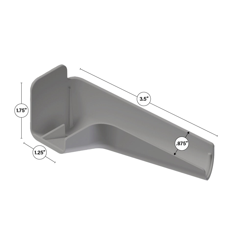 B&B Molders Extended Right Rain Gutter Spout, Gray : BBT-722-024-00020