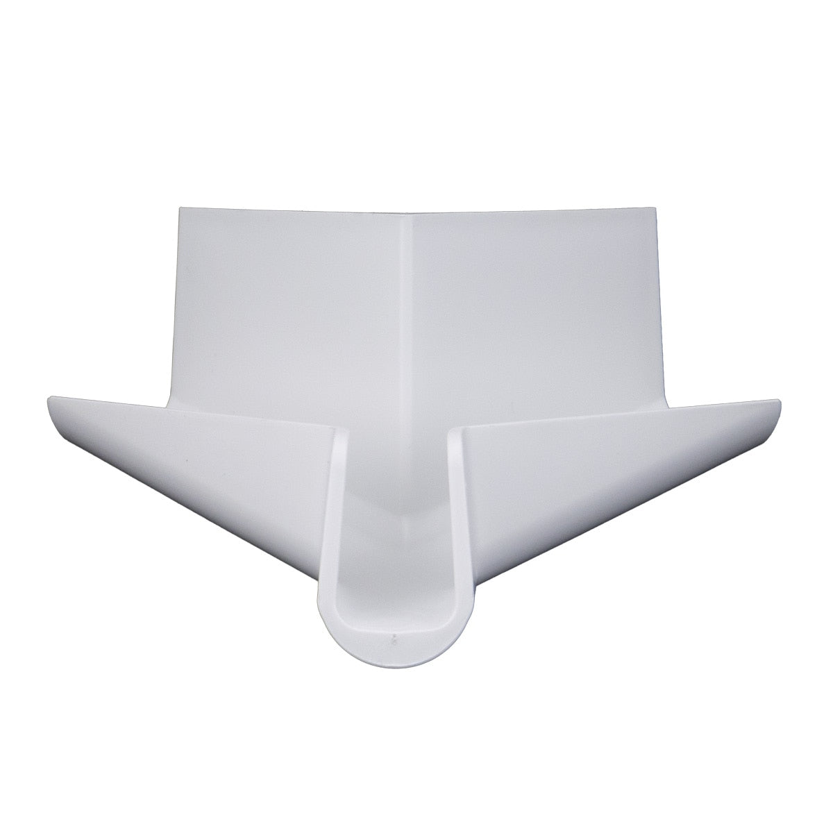 B&B Molder Short Corner Rain Gutter Spout W/Out Top, Polar White : BBT-722-024-00023