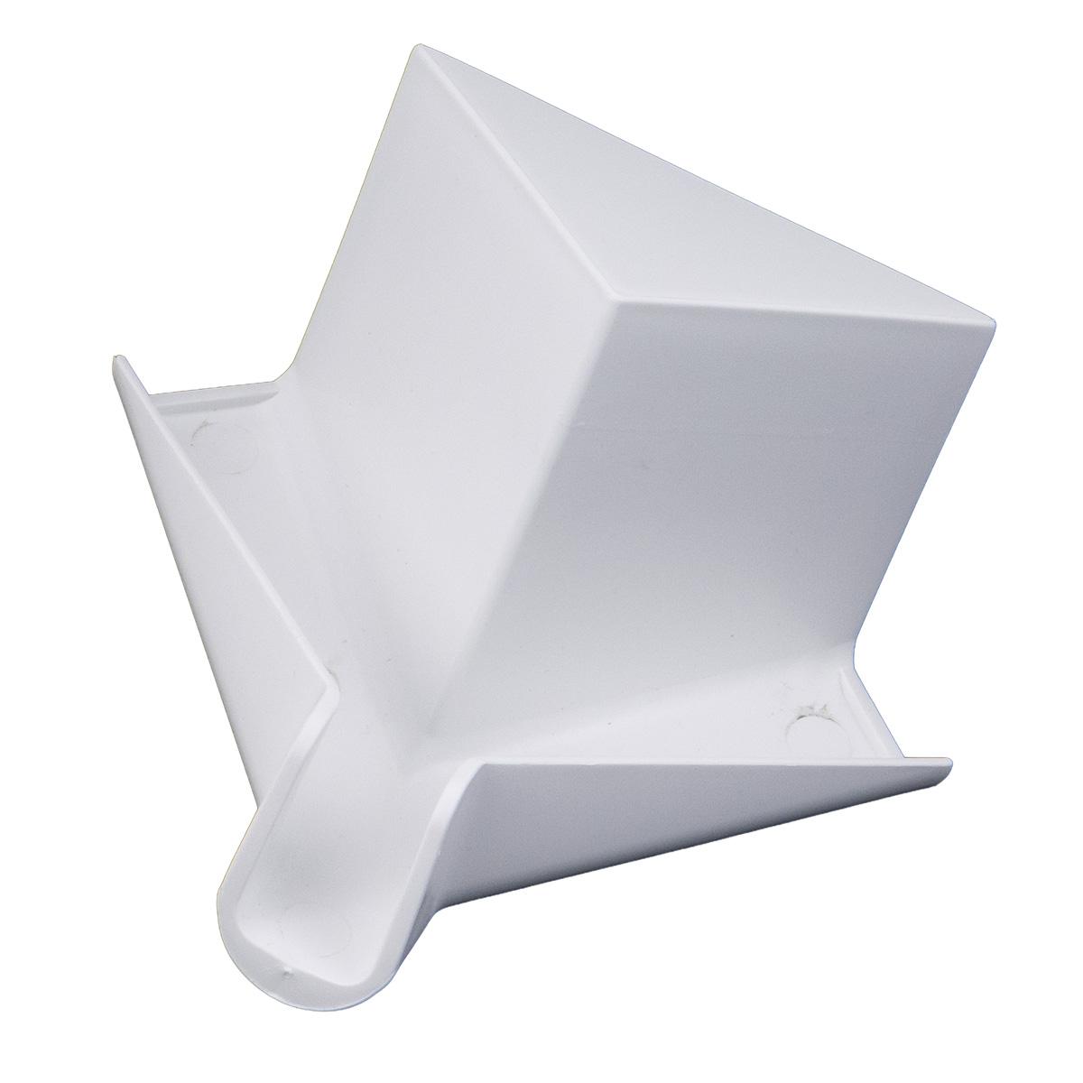 B&B Molders Tall Corner Rain Gutter Spouts, Polar White : BBT-722-024-00024
