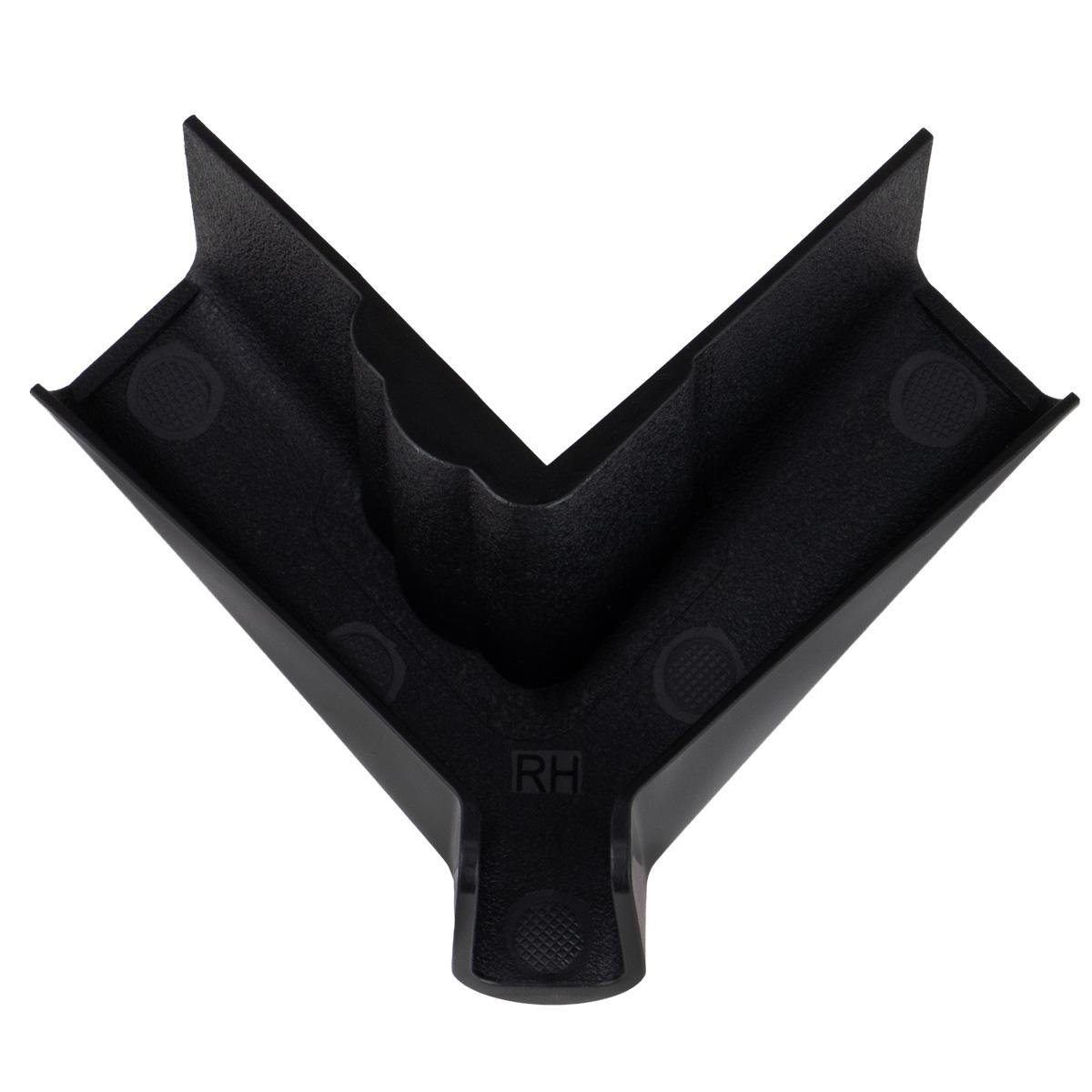 B&B Molders Right Corner Gutter Spout for RVs and Travel Trailers, Black : BBT-722-024-00051
