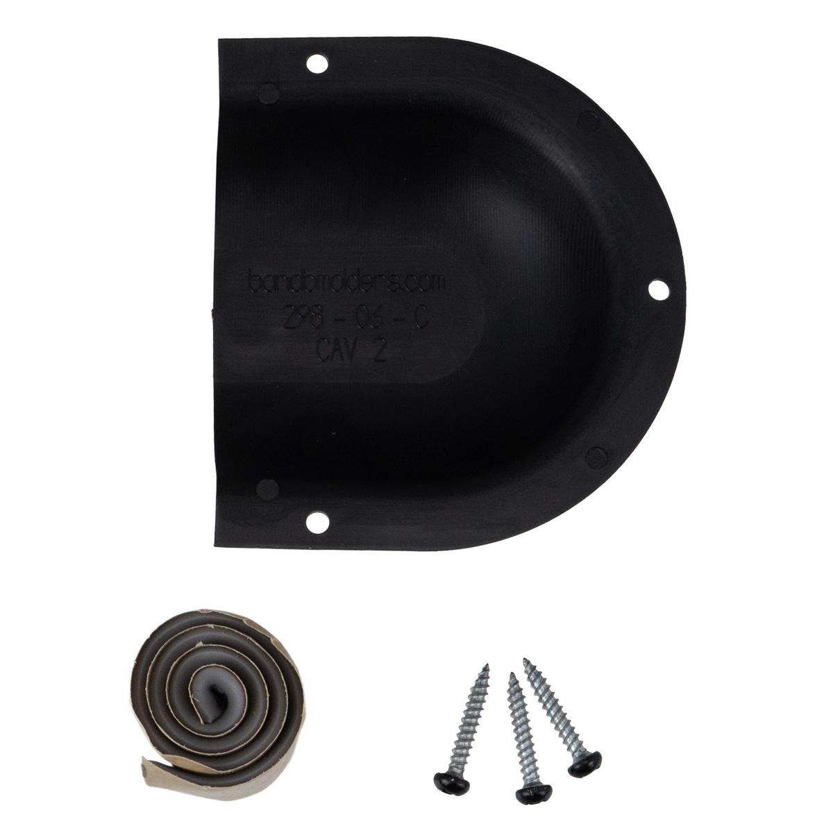 B&B Molders RV Large Horse Shoe Vent, Black : BBT-722-031-00009