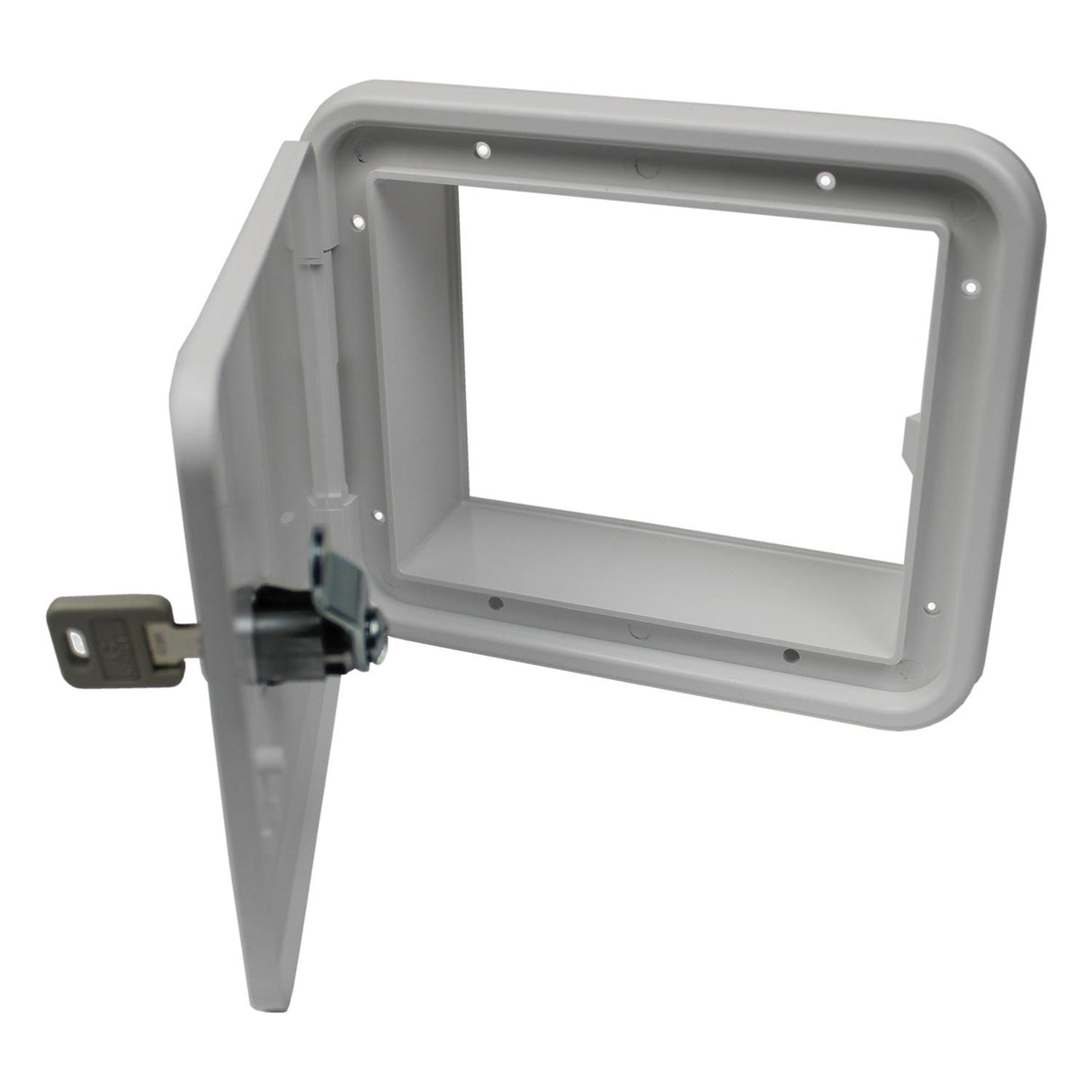 B&B Molders Multi-Purpose Backless Hatch with G391 Lock, Polar White : BBT-723-003-00014