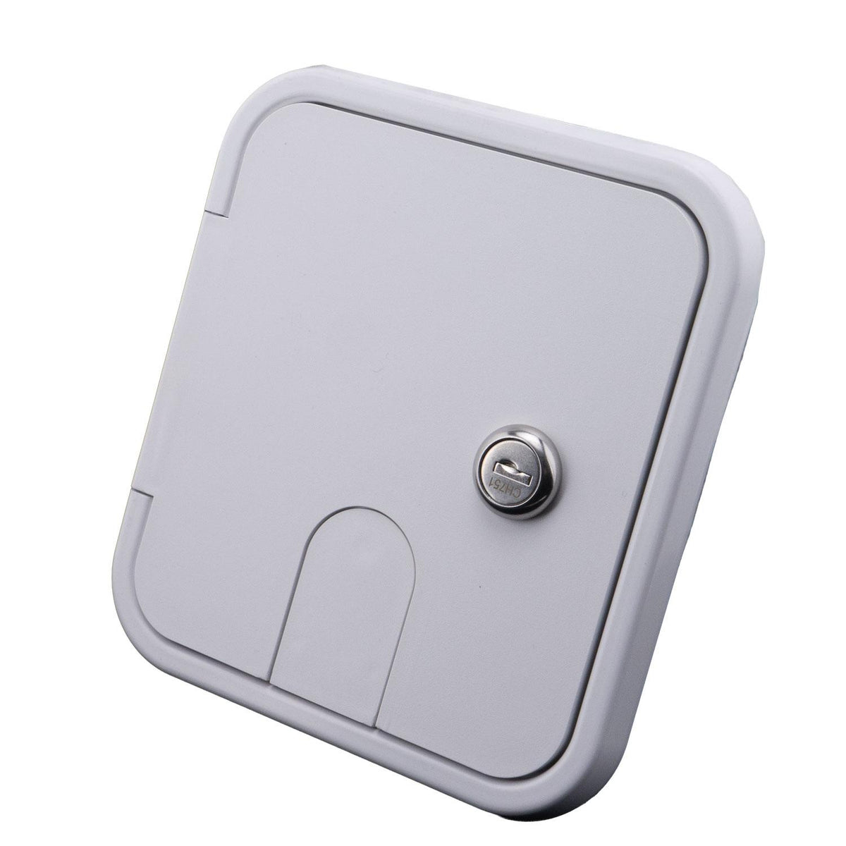 B&B Molders Locking Electric Cable Hatch, Polar White : BBT-723-038-00065