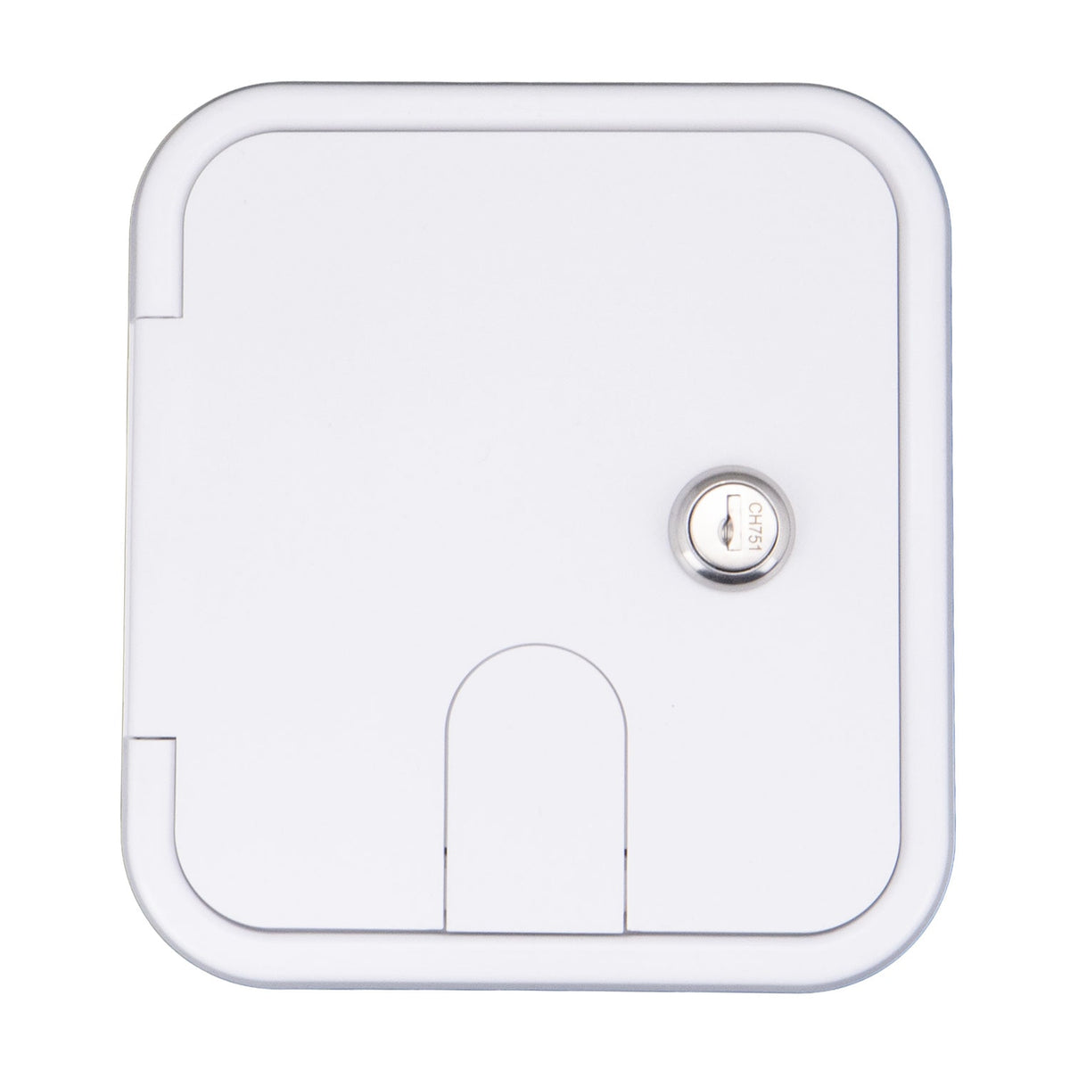 B&B Molders Locking Electric Cable Hatch, Polar White : BBT-723-038-00065