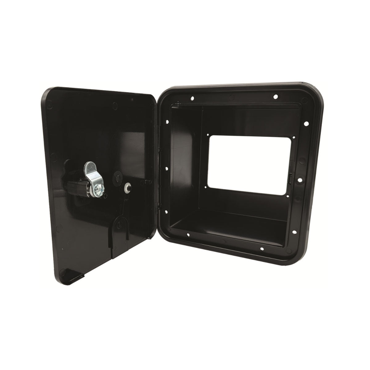 B&B Molders Multipurpose Deep Dish Hatch, Locking, Key ALike Ready, Black : BBT-723-040-00110