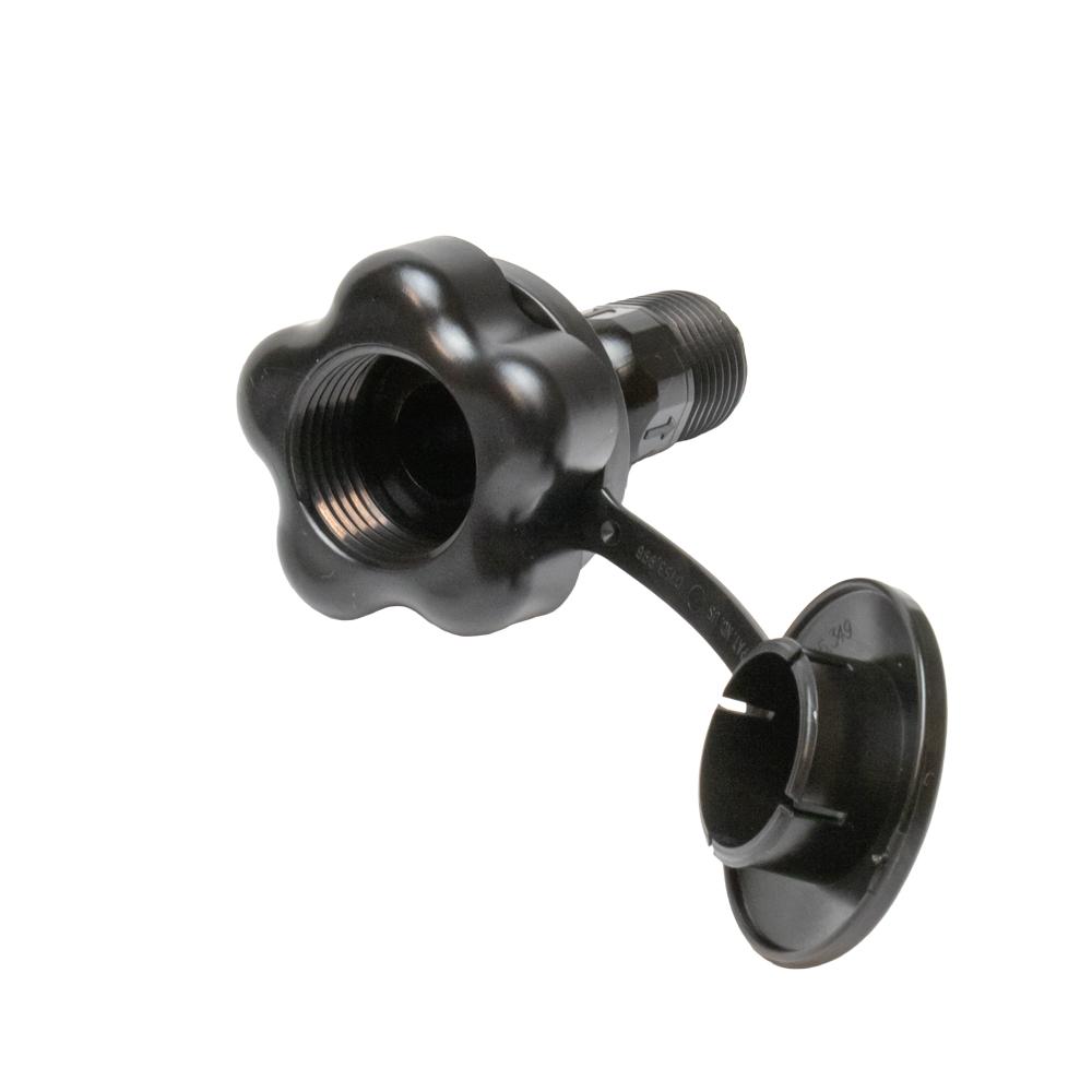 Nautilus System Replacement Tank Flush Connection, No Flange/Check Valve, Black : BBT-725-032-00004