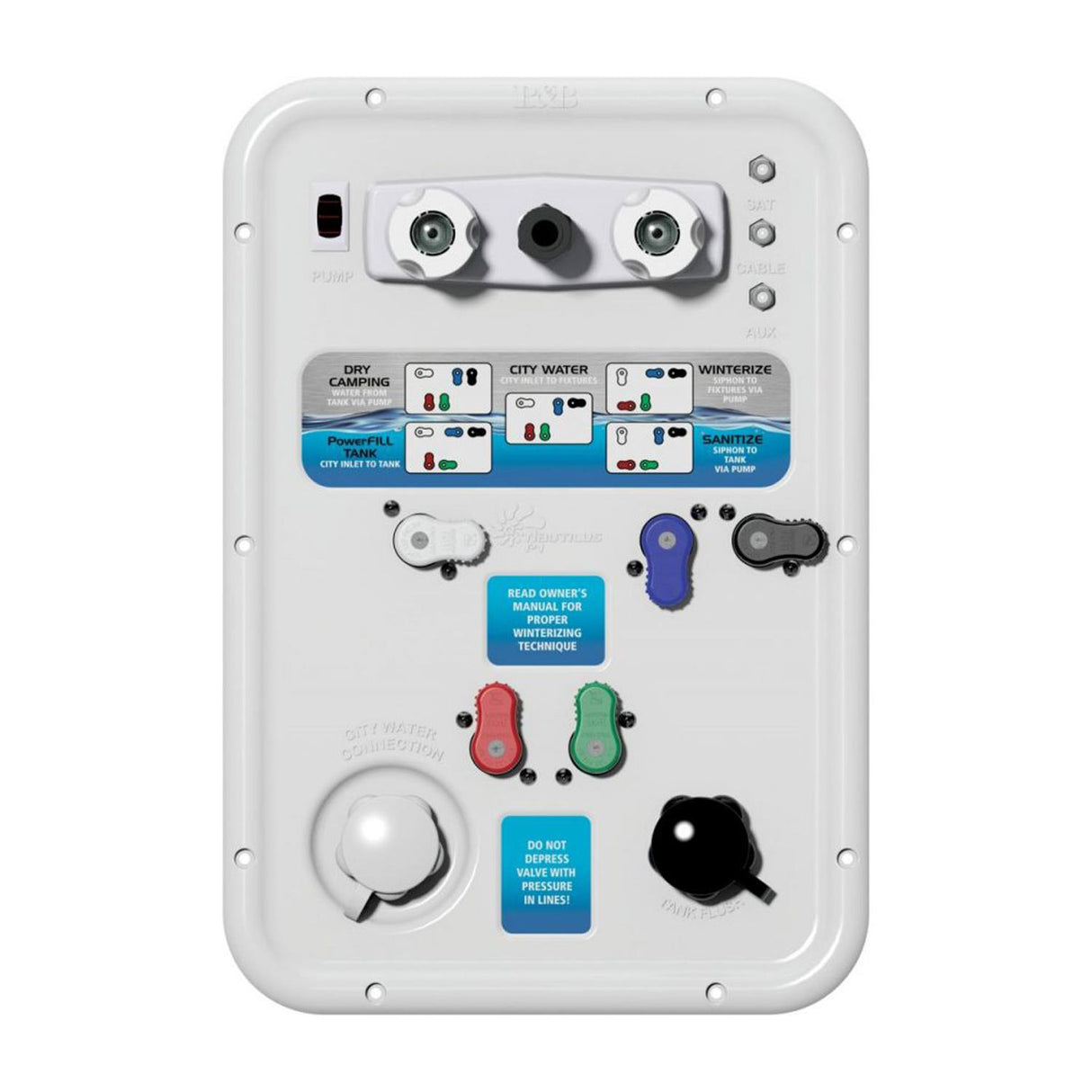 Nautilus P1 H2O System, 90 Degree Swivel Fittings, Polar White : BBT-94141