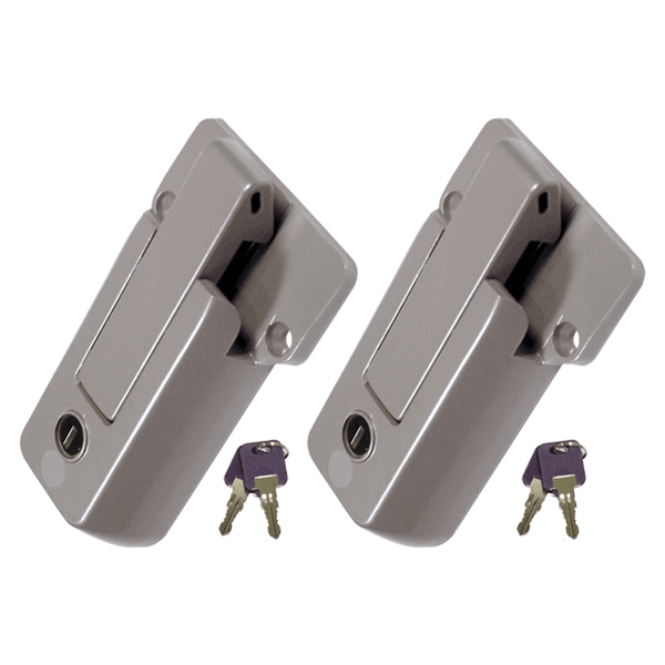 2 Global Link Pro Travel Trailer Bar Locks, Keyed ALike, Gray Powder Coat : BL-65611-3000-2PK