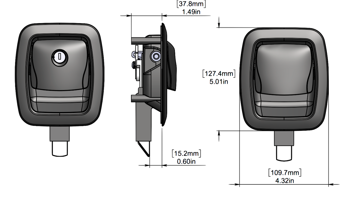 Global Link Versa Pro M Travel Trailer Baggage Lock, Southco Replacement, Black : BLL-50101-2006-1PK