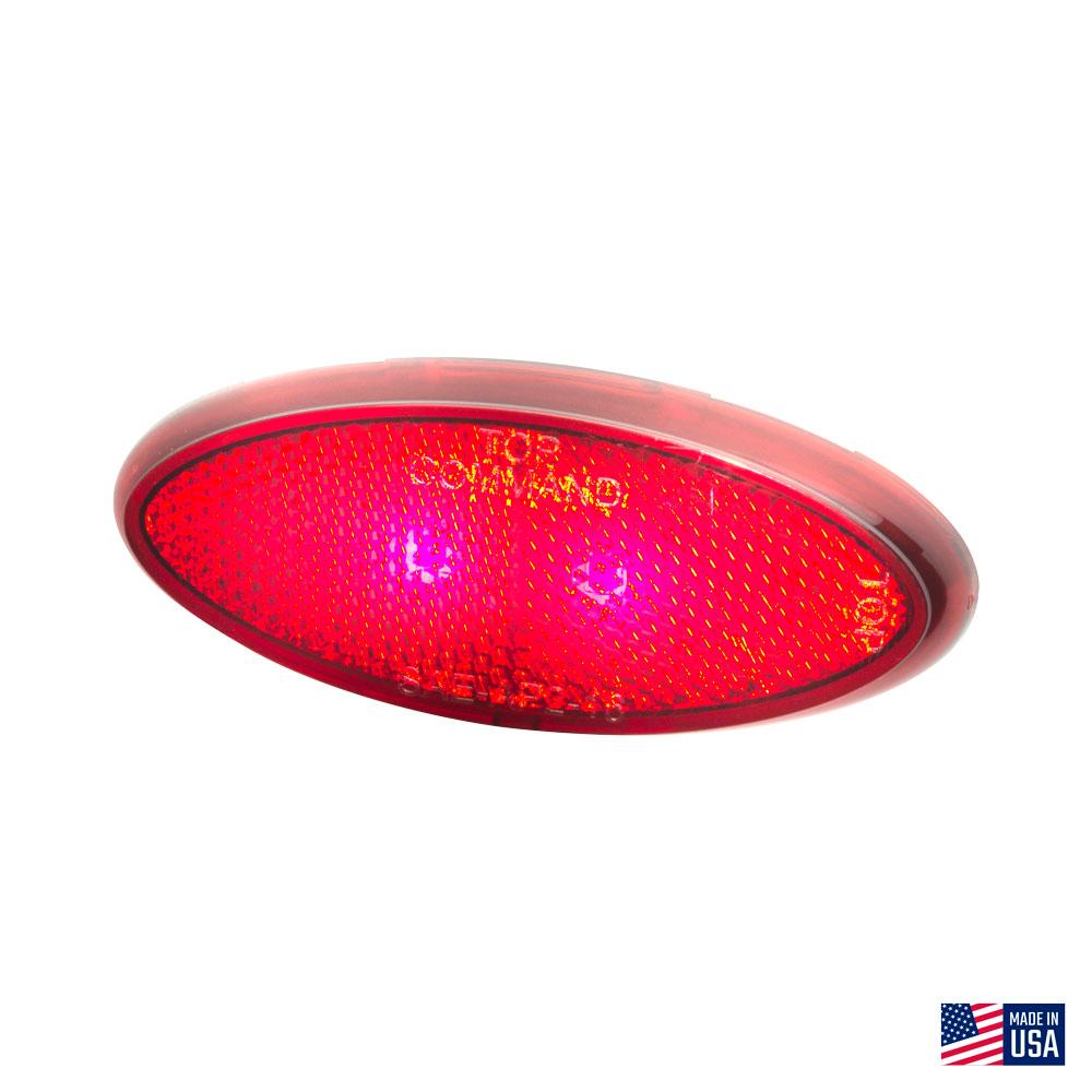 Command LED Modern Oval Clearance Light, Red : CMD-003-52R