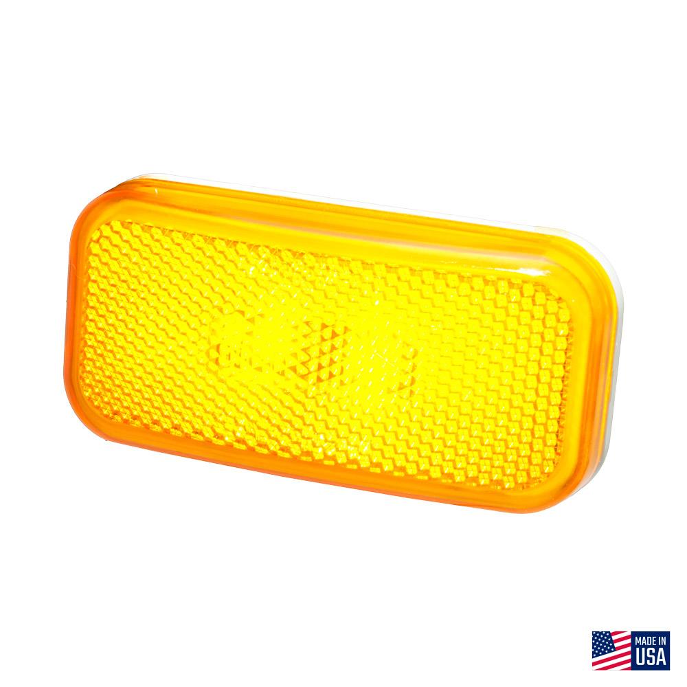Command LED Rectangle Clearance Light, Amber Lens/White Base : CMD-003-58L
