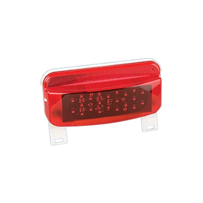 Command Surface Mount LED Stop-Tail-Turn Light with White Base and License Plate Bracket : CMD-003-81LM1