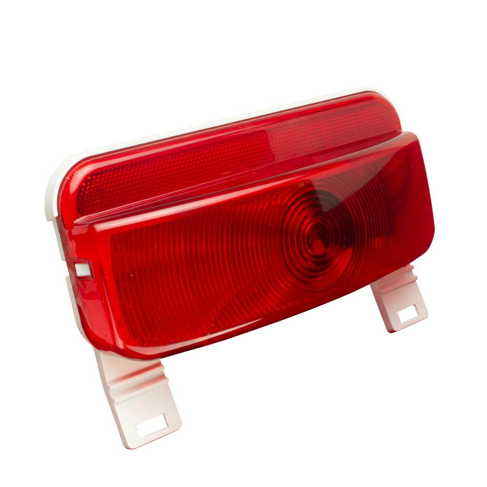 Command Surface Mount Incandescent Stop-Tail-Turn Light w/ License Plate Bracket, White : CMD-003-81L
