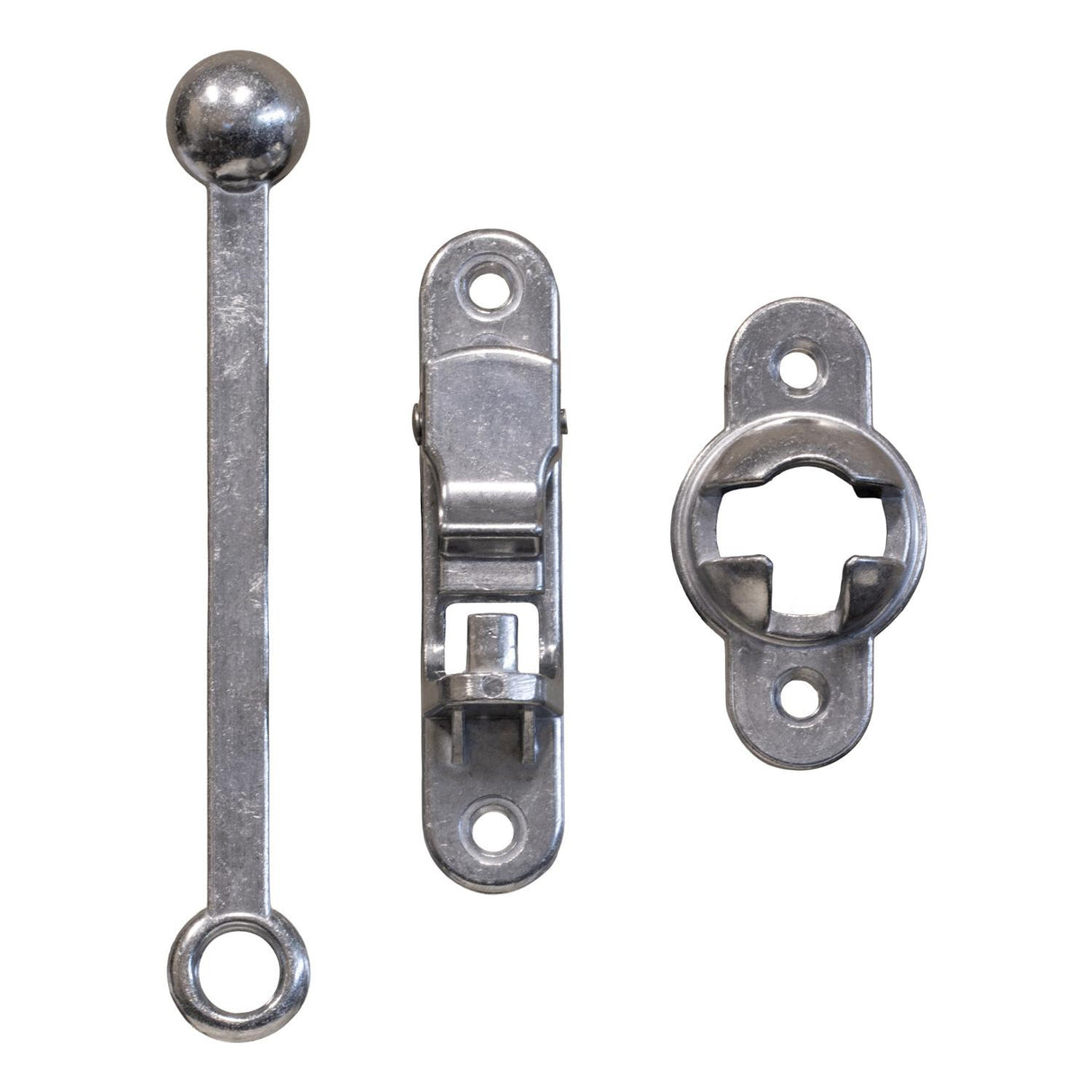 Global Link 6" Ball Socket Door Holdback, Non-Corrosive Aluminum : DH-BS6-AL