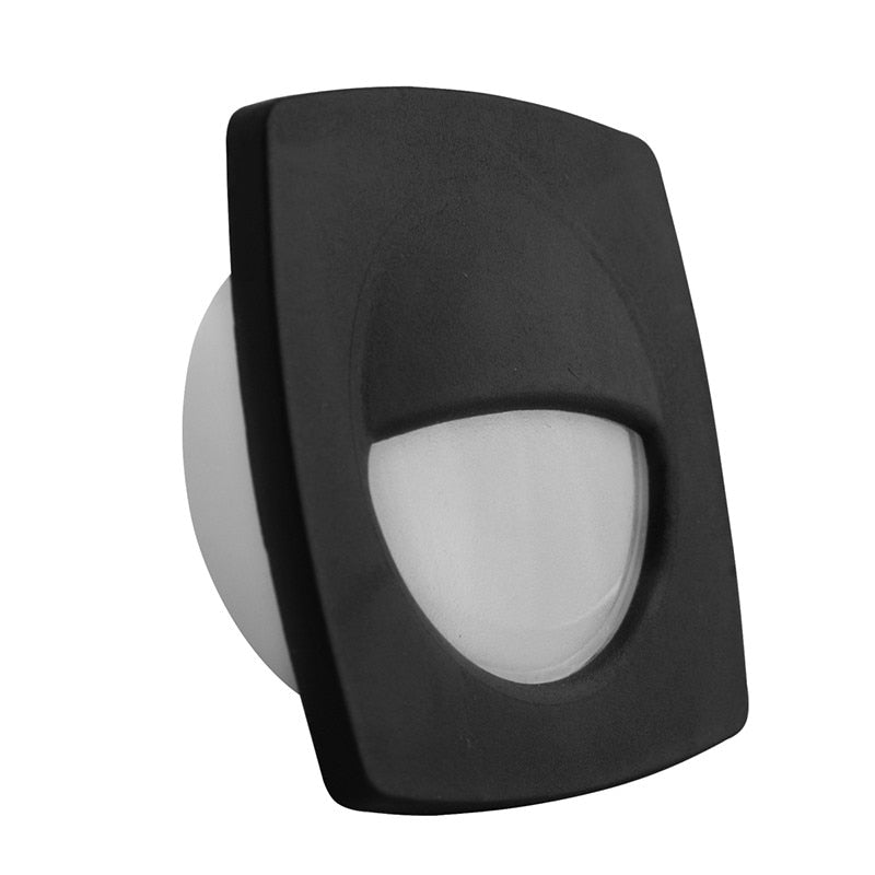 Dream Lighting 2.2" LED Square Step Light, Black Frame Warm White Light : DL-0011202W-1PK