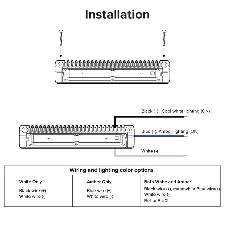 Dream Lighting LED Heavy Duty Awning Light/Cool White-6000K : DL-0013712C-B-1PK