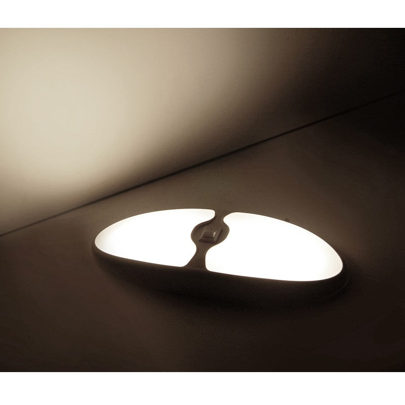 Dream Lighting LED RV Interior Double Pancake Light With Switch/Ultra Bright - 3500K : DL-0016045CW-1PK