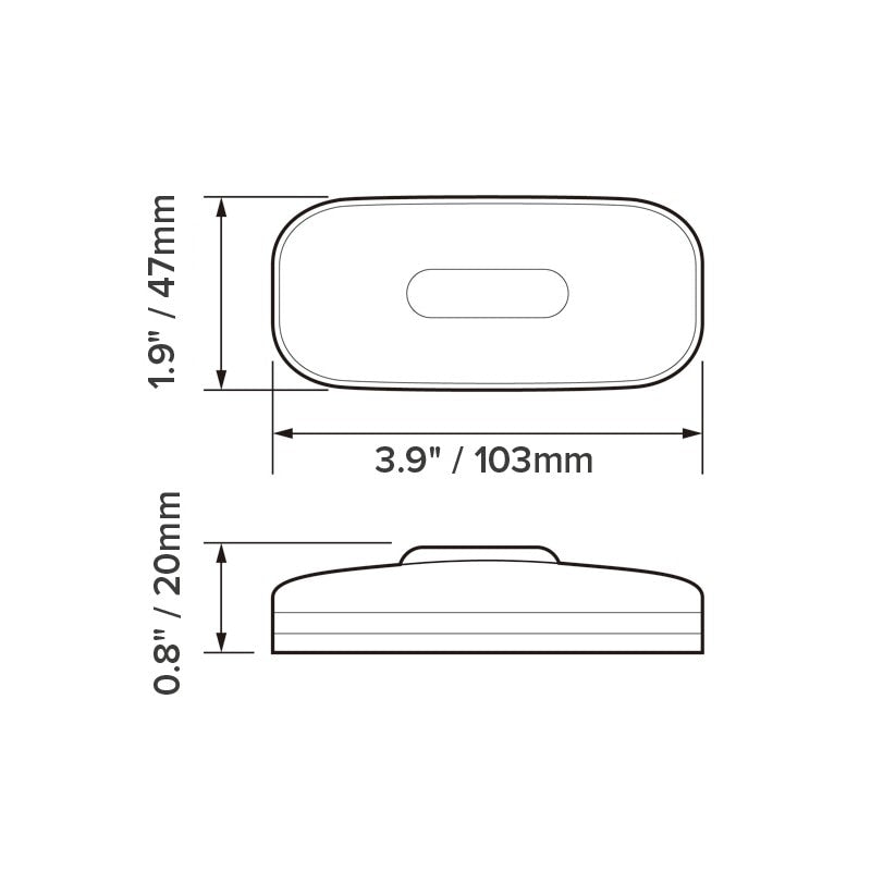 Dream Lighting LED Rectangle Clearance Light/Amber : DL-3110101A-1PK