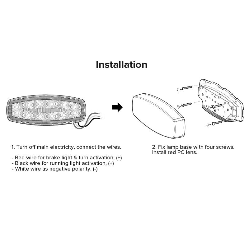 Dream Lighting LED Tail Light Combo/Passenger Side : DL-TC1SR2P-1PK