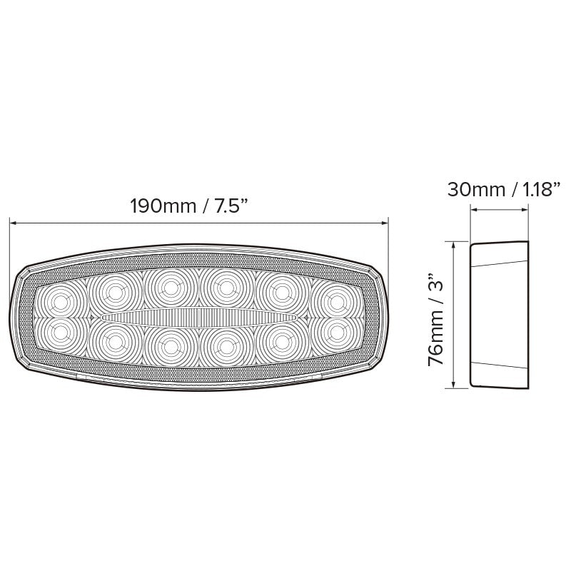 Dream Lighting LED Tail Light Combo/Passenger Side : DL-TC1SR2P-1PK