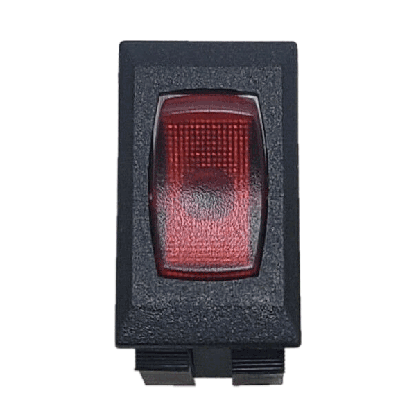 Sigma Switches Rocker Switch with Red Light, Black : EP-1A31R-BLK