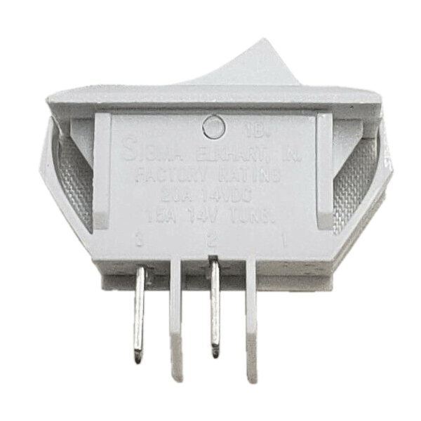 Sigma Switches Labeled ON/OFF Switch Single Pole Single Throw, White : EP-315G-WHT