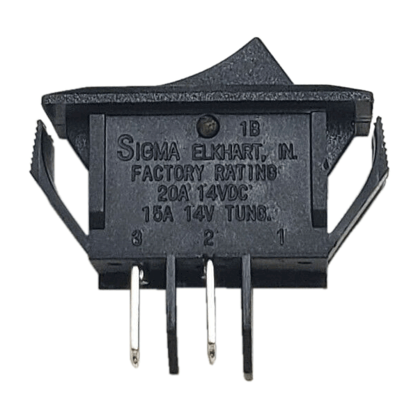 Sigma Switches Labeled ON/OFF Switch Single Pole Single Throw, Black : EP-315S-BLK