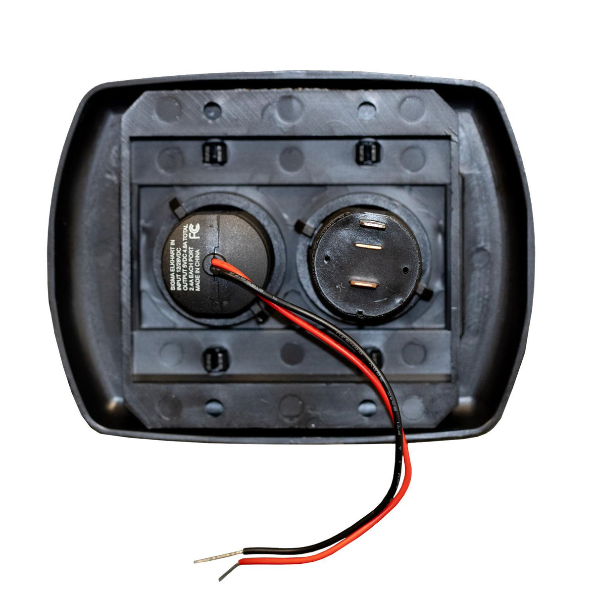 Sigma Switches Dual USB Port with 12V Socket, Black : EP-A0264-BLK