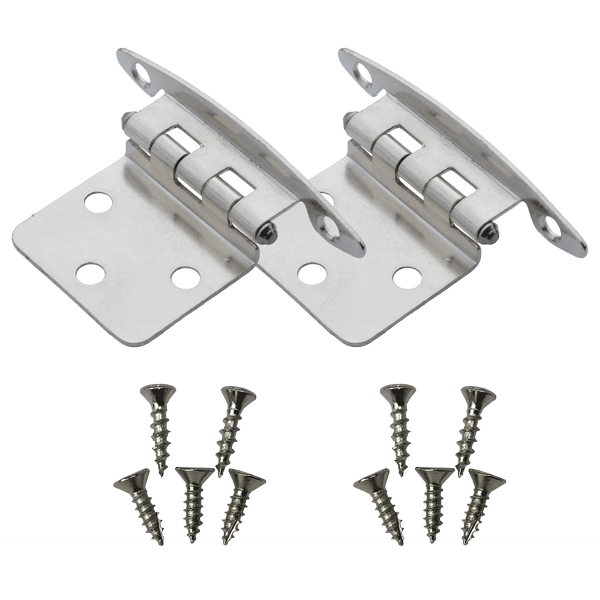 Pair of Global Link Free Swinging Cabinet Hinges, Satin Nickel : H-C78-SN-2PK