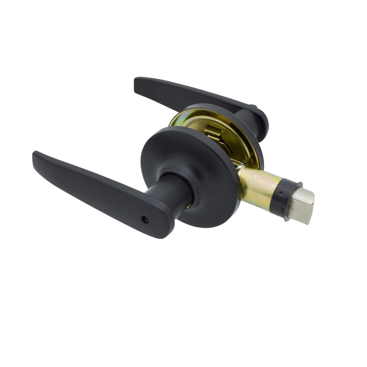 Global Link RV Modern Interior Lever Style Privacy Lockset, Matte Black : LSL-707PV-MB-1PK