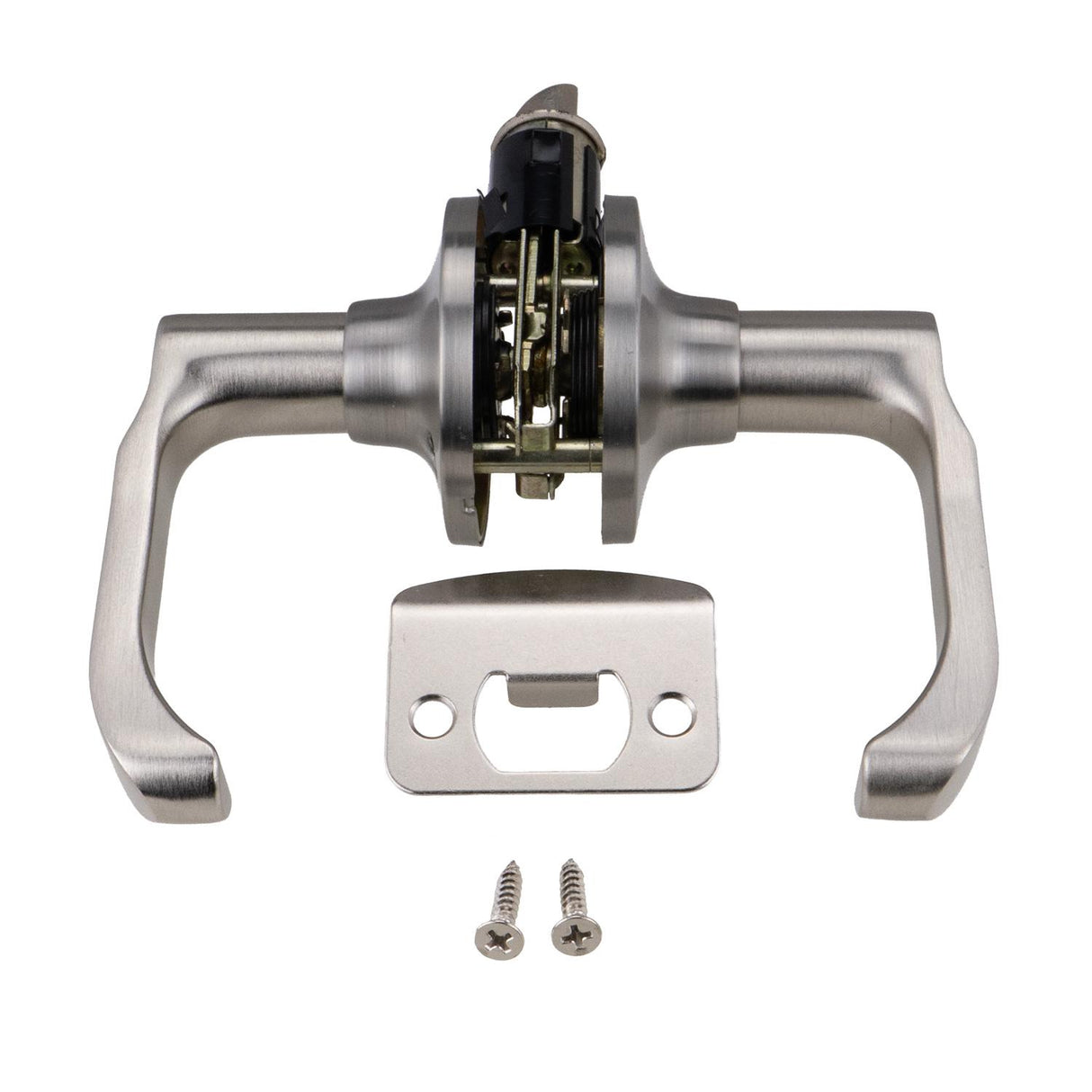 Global Link RV Interior Non-Locking Lever Set, Brushed Satin Nickel : LSL-806PS-BSN