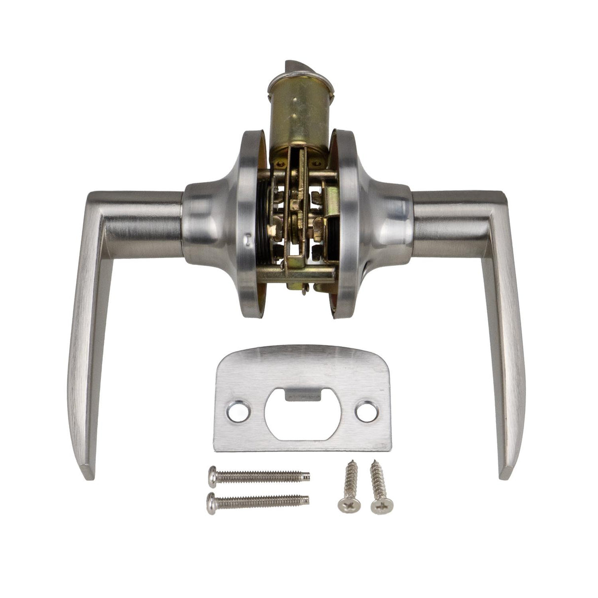 Global Link Aluminum RV Interior Lever Style Passage Lockset, Brushed Satin Nickel : LSL-909PSAL-BSN