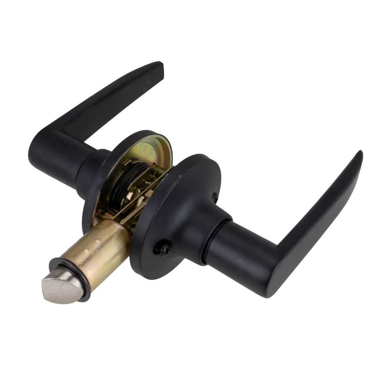 Global Link Aluminum RV Interior Lever Style Passage Lockset, Matte Black : LSL-909PSAL-MB