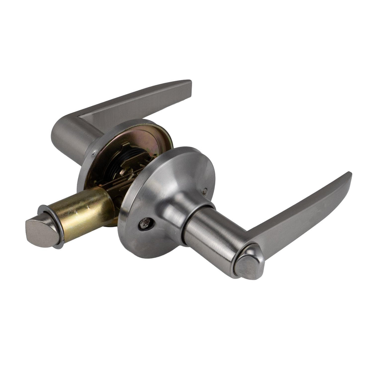 Global Link Aluminum RV Interior Lever Style Privacy Lockset, Brushed Satin Nickel : LSL-909PVAL-BSN