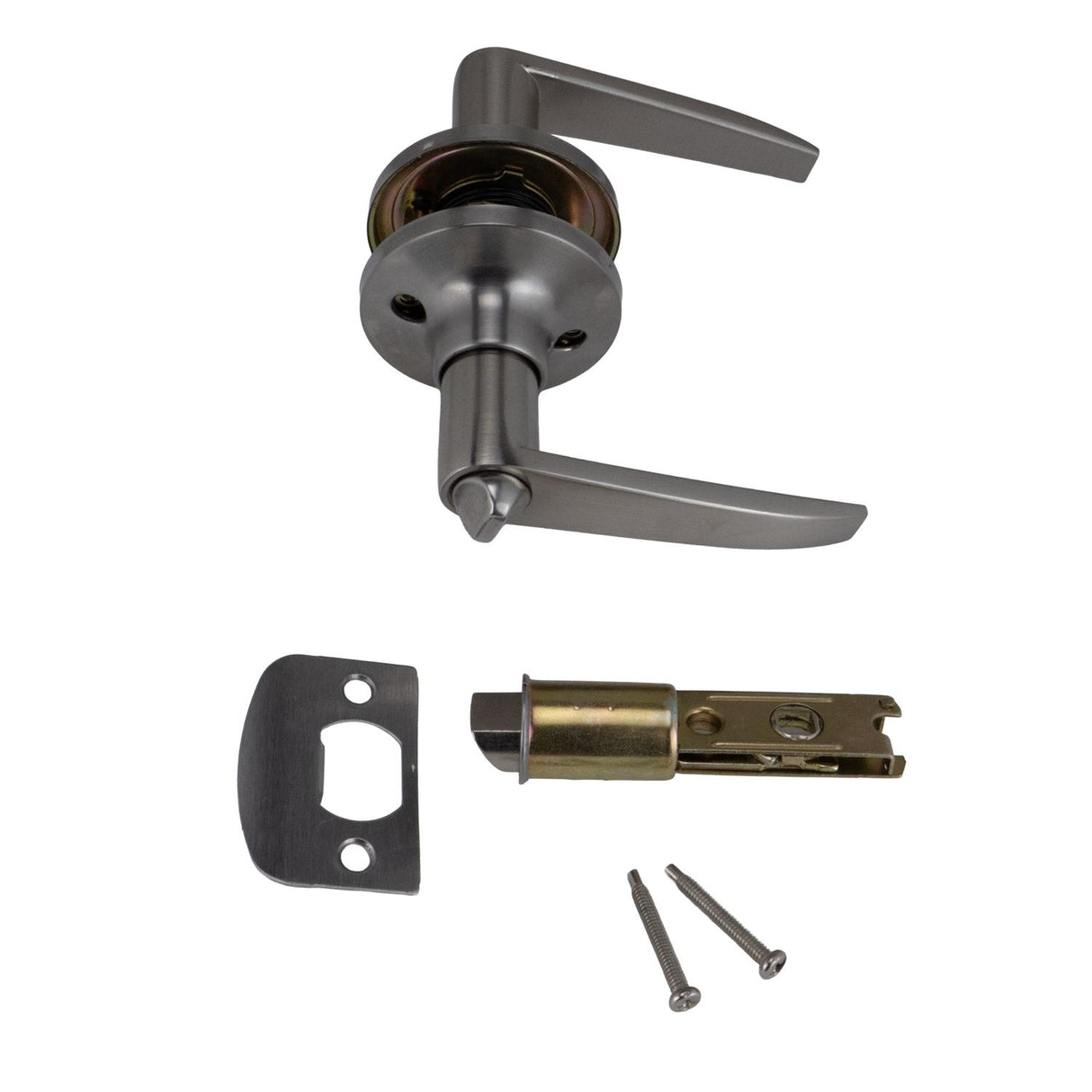 Global Link Aluminum RV Interior Lever Style Privacy Lockset, Brushed Satin Nickel : LSL-909PVAL-BSN