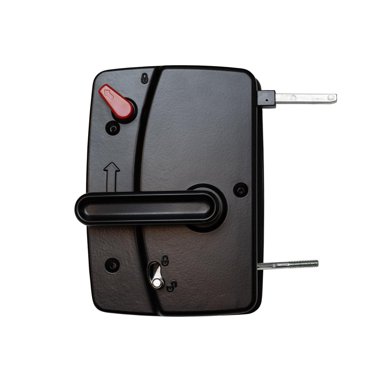 Global Link Motor Coach Entry Lock, Remote Rotary Module, Longer Dead Bolt, 1/2" Off-set Connecting Rod, Black Powder Coat : MRL-41210-2006-1PK