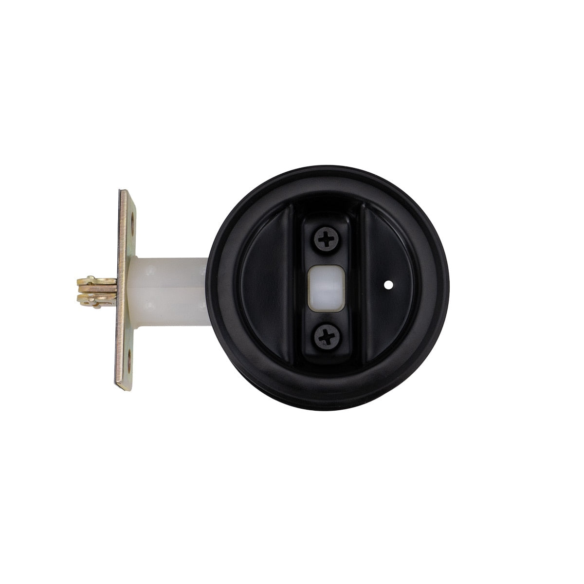 Global Link Pocket Door Privacy Lock for 1-3/8" Thick Door, Black : PDH-DL1521-BLK