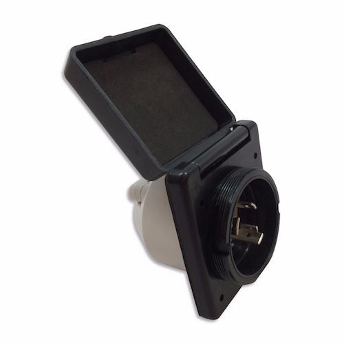 Creative Products Group Power Inlet, 30 Amp, Black : PI-RV60-30A-BLK