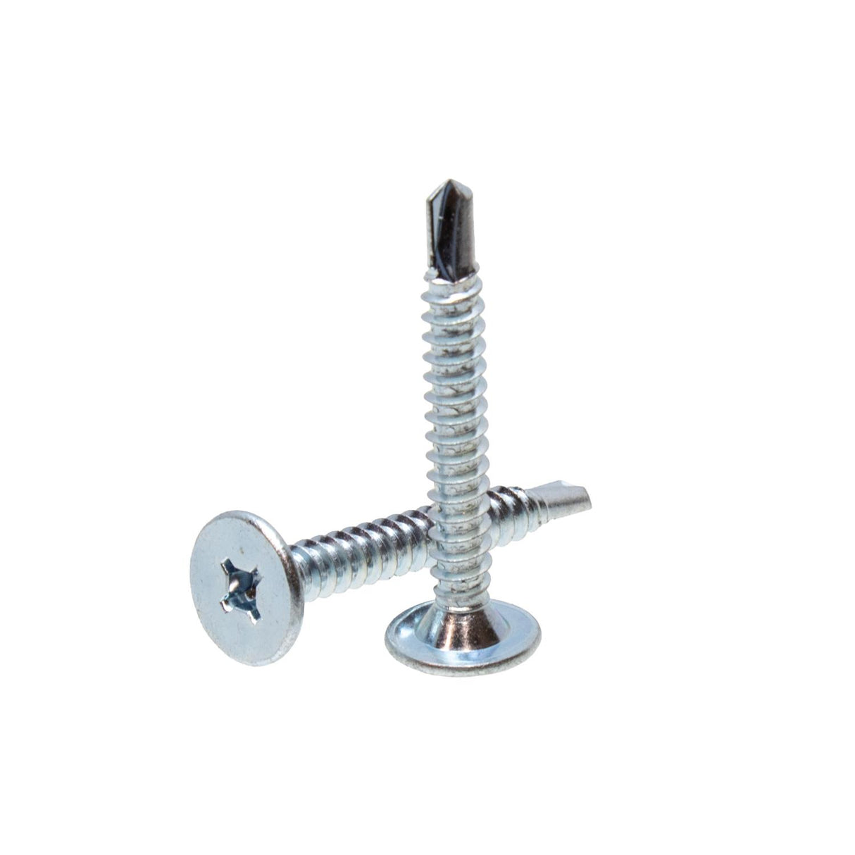 500 Pack - #10-16 x 1-1/2" Wafer, Quad, With #3 Tek Point, Self Drilling Screw-Zinc Plated : SP-10112WQT3Z-500