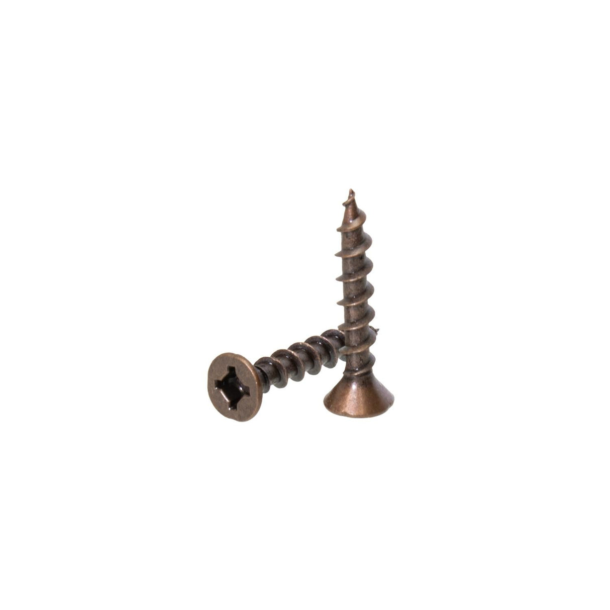 500 Pack - #8 X 1 Flat Quad Deep Thread-Stat Bronze : SP-81FQDTSB-500