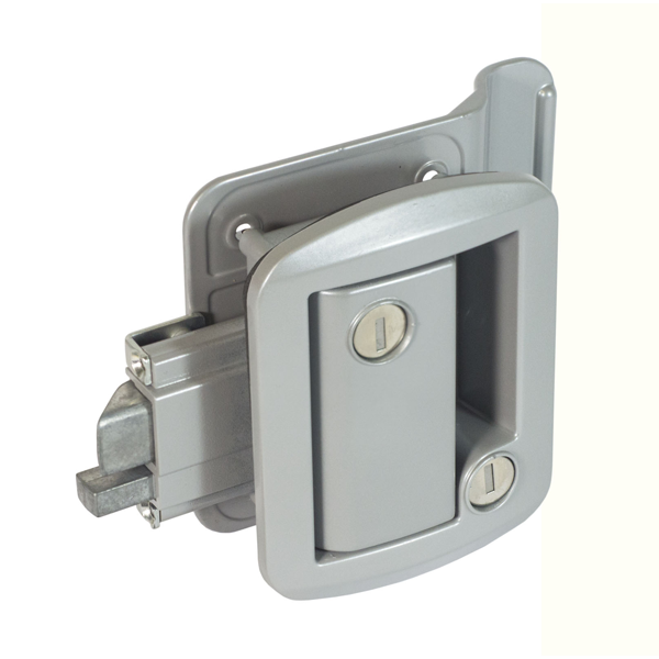 Global Link Classic Pro Travel Trailer Entrance Lock, Silver Powder Coated : TTL-43610-3000-1PK