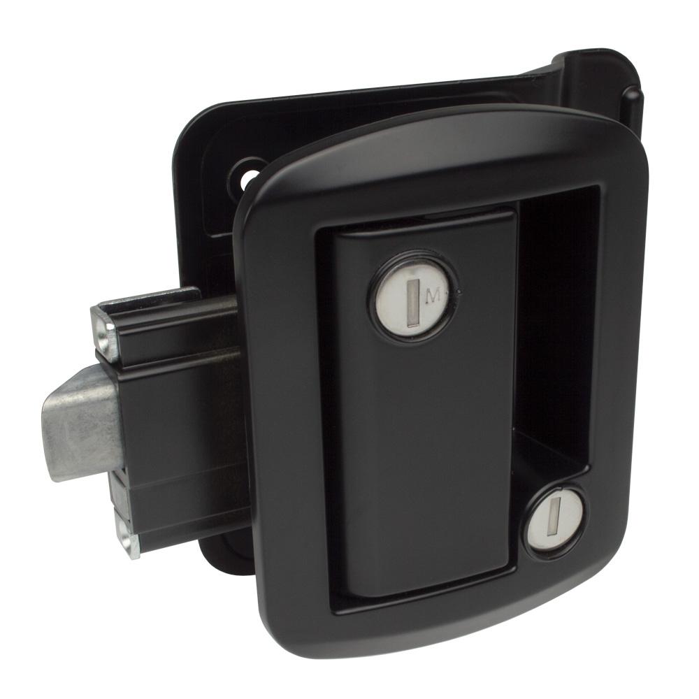 Global Link Classic Pro Travel Trailer Entrance Lock, Black Powder Coat : TTL-43610AL-2006-1PK