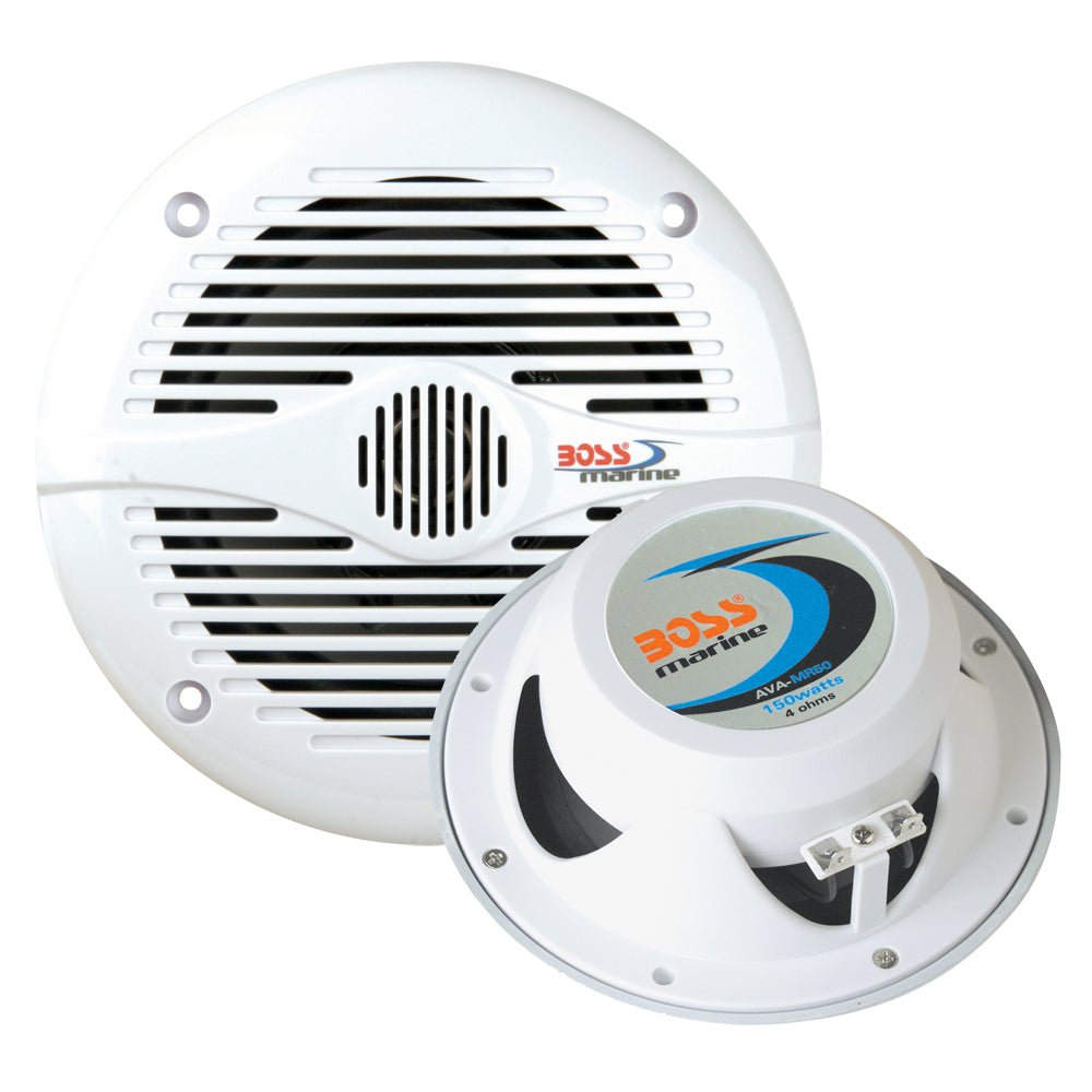 Boss Audio MR60 65 Round Speakers White Pair MR60