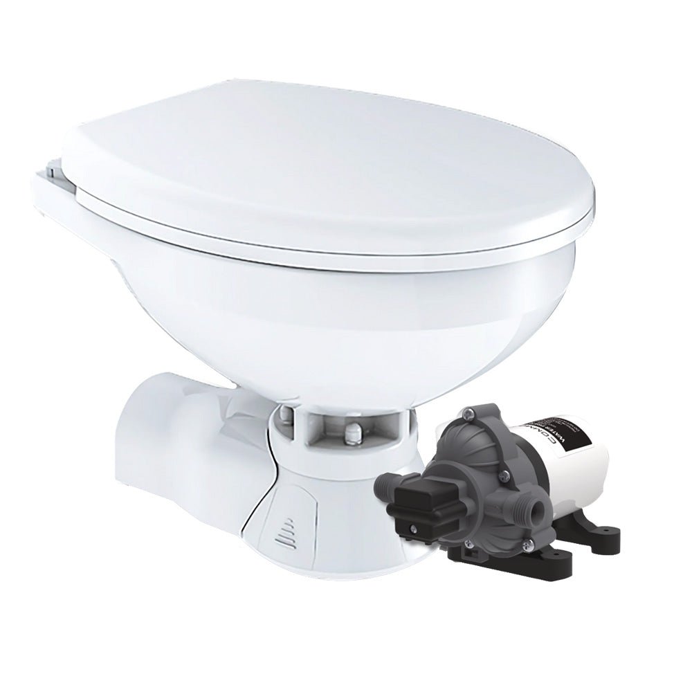 Commodore Quiet Flush Electric Toilet Rear Macerator Raw Water Pump Regular Size CM4RMT