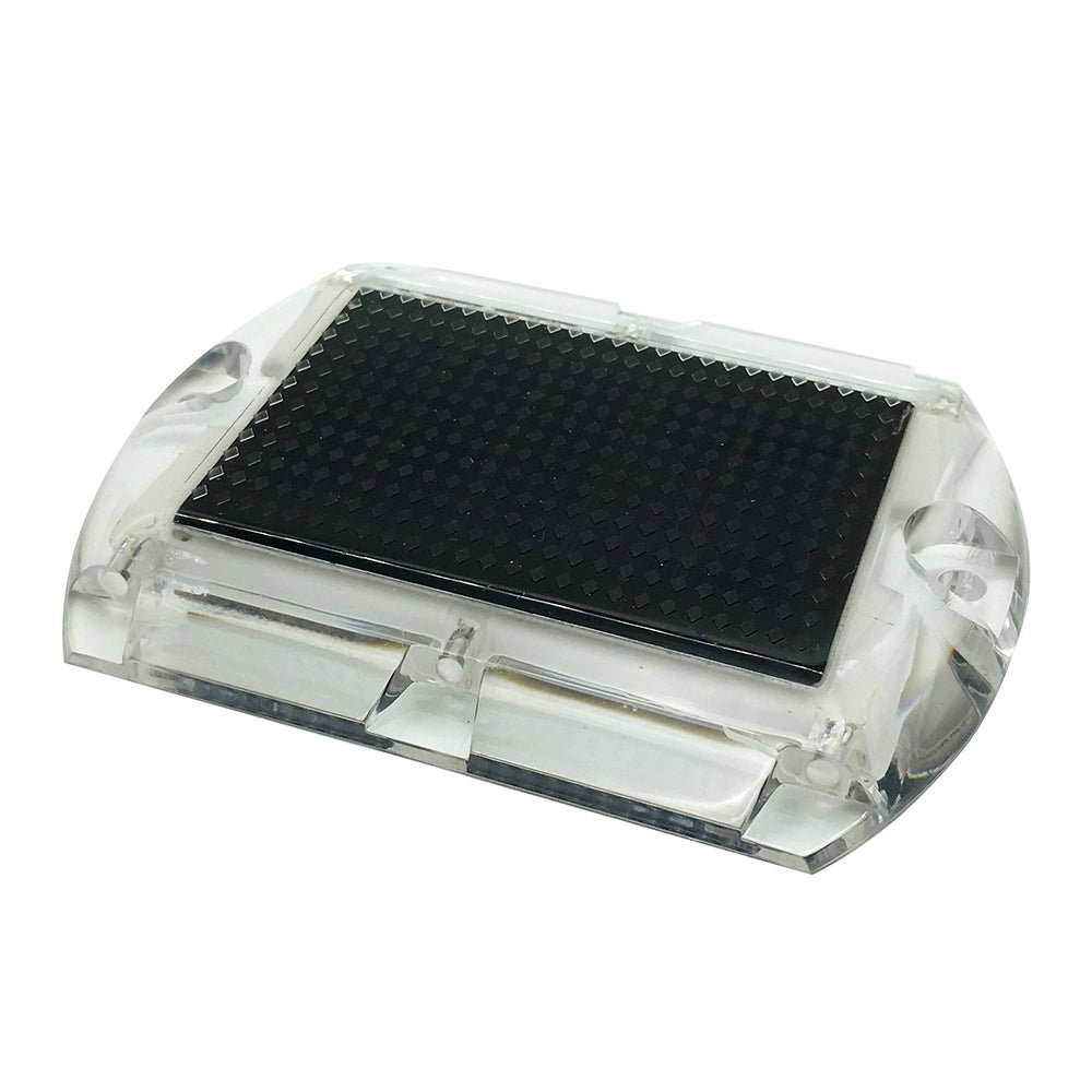 Hydro Glow 35 x 45 Rectangular LED Ultra Thin Solar Pathway Dock Light 5000K Daylight White S1DW