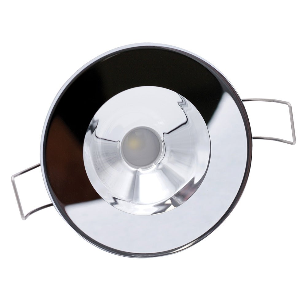 Lumitec Illusion Flush Mount LED Down Light White NonDimming White Housing MIrrored Housing 117143