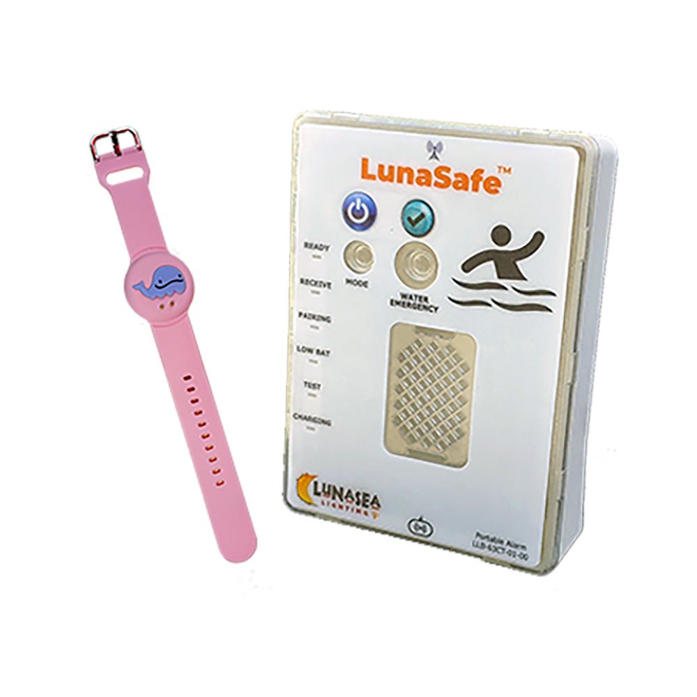 Lunasea Water Activated RF Transmitter wRechargeable Alarm Receiver Pink LLB64PK02K2