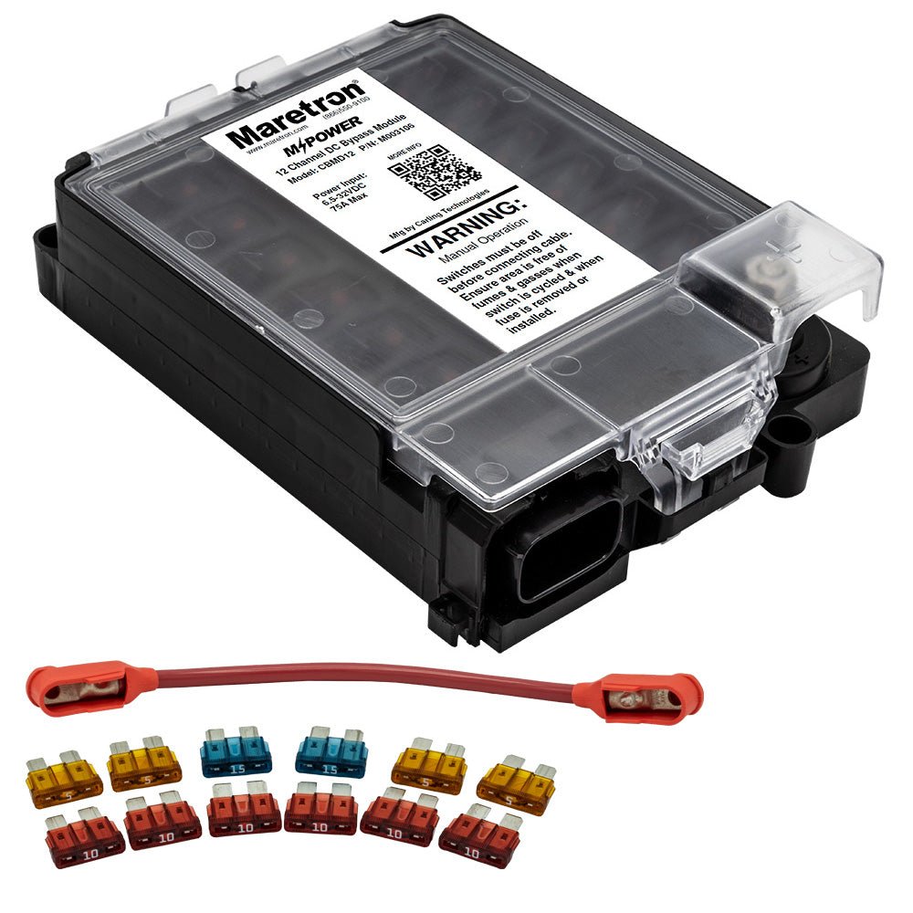 Maretron 12 Circuit Bypass Module NMEA 2K wFuse Pack Jumper Wire CBMD12R