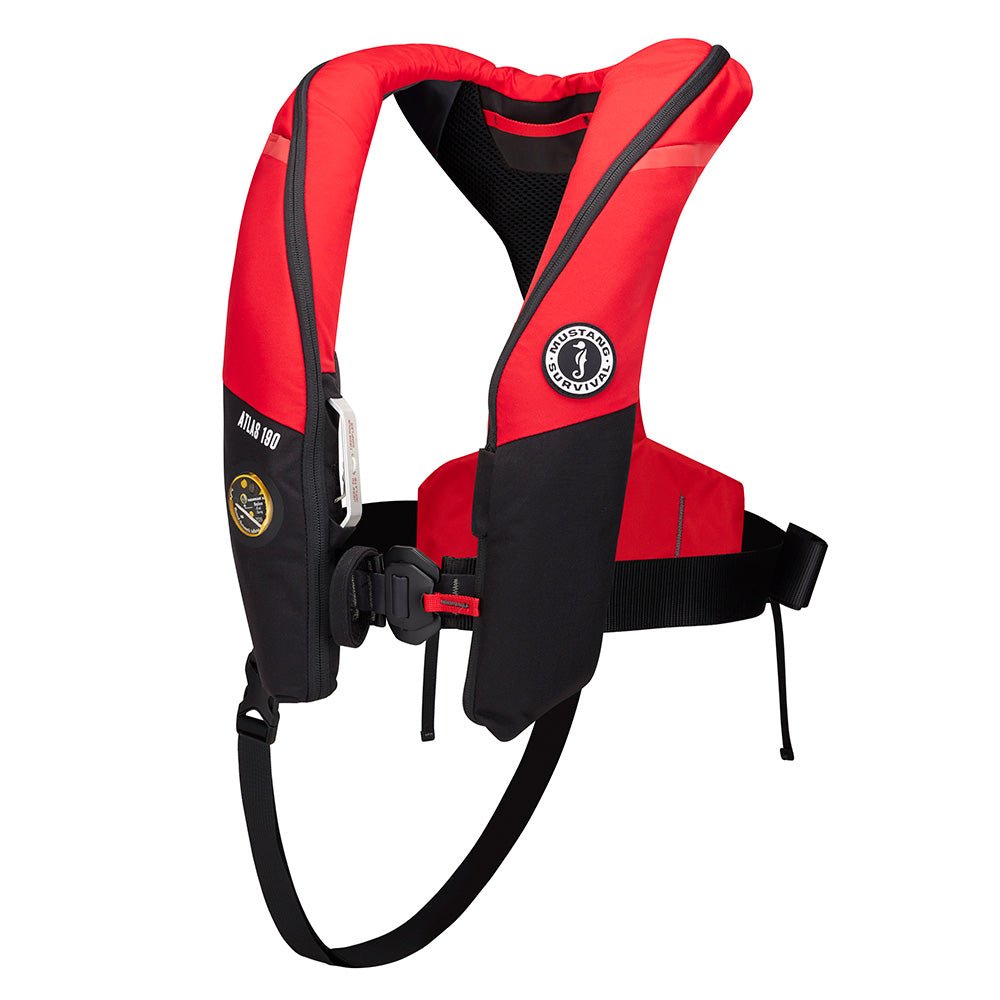 Mustang Atlas 190 DLX Open Ocean Inflatable PFD RedBlack MD3195E11230
