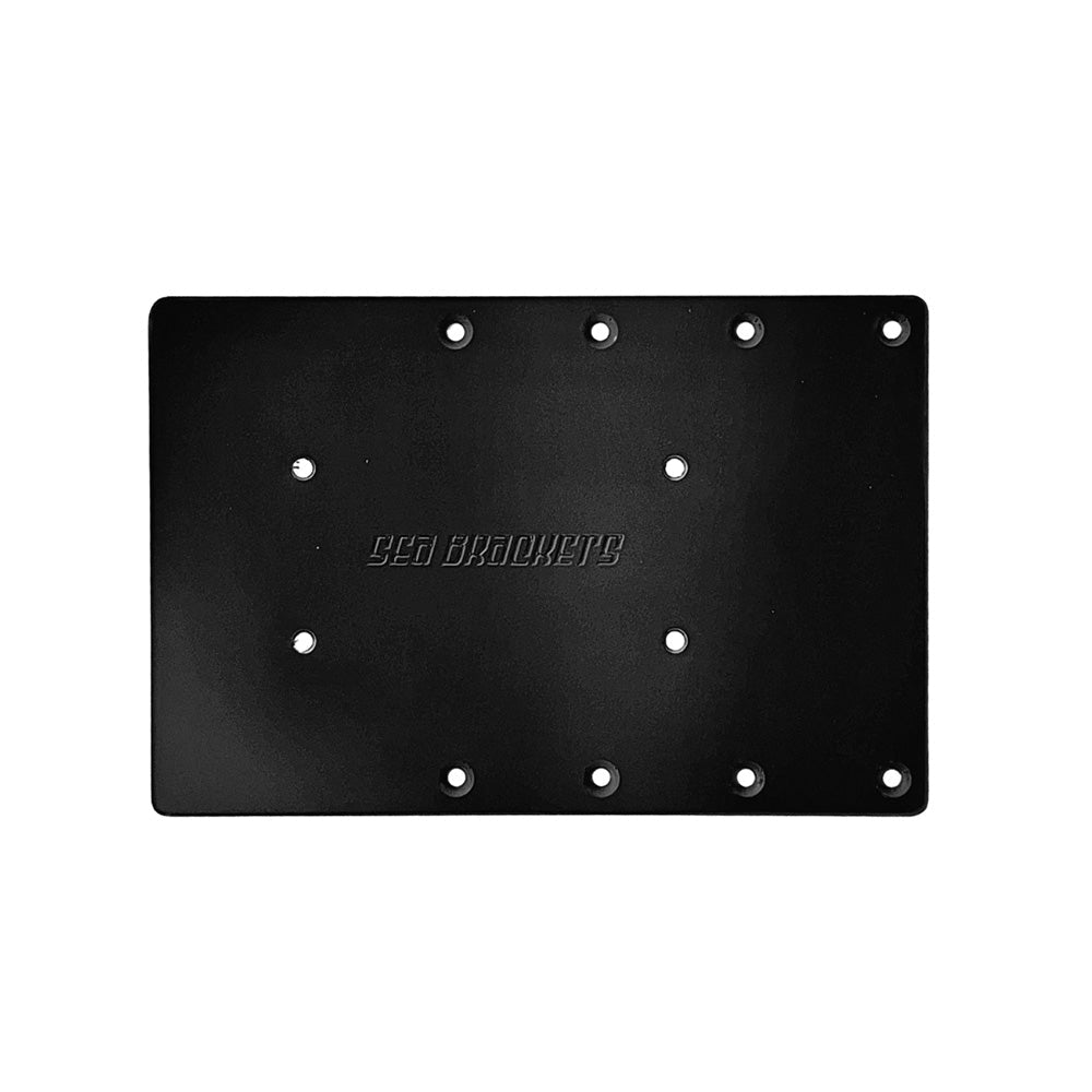 Sea Brackets 12 Straight Trolling Motor Plate fGarmin Force Kraken Black SEA2313BLK